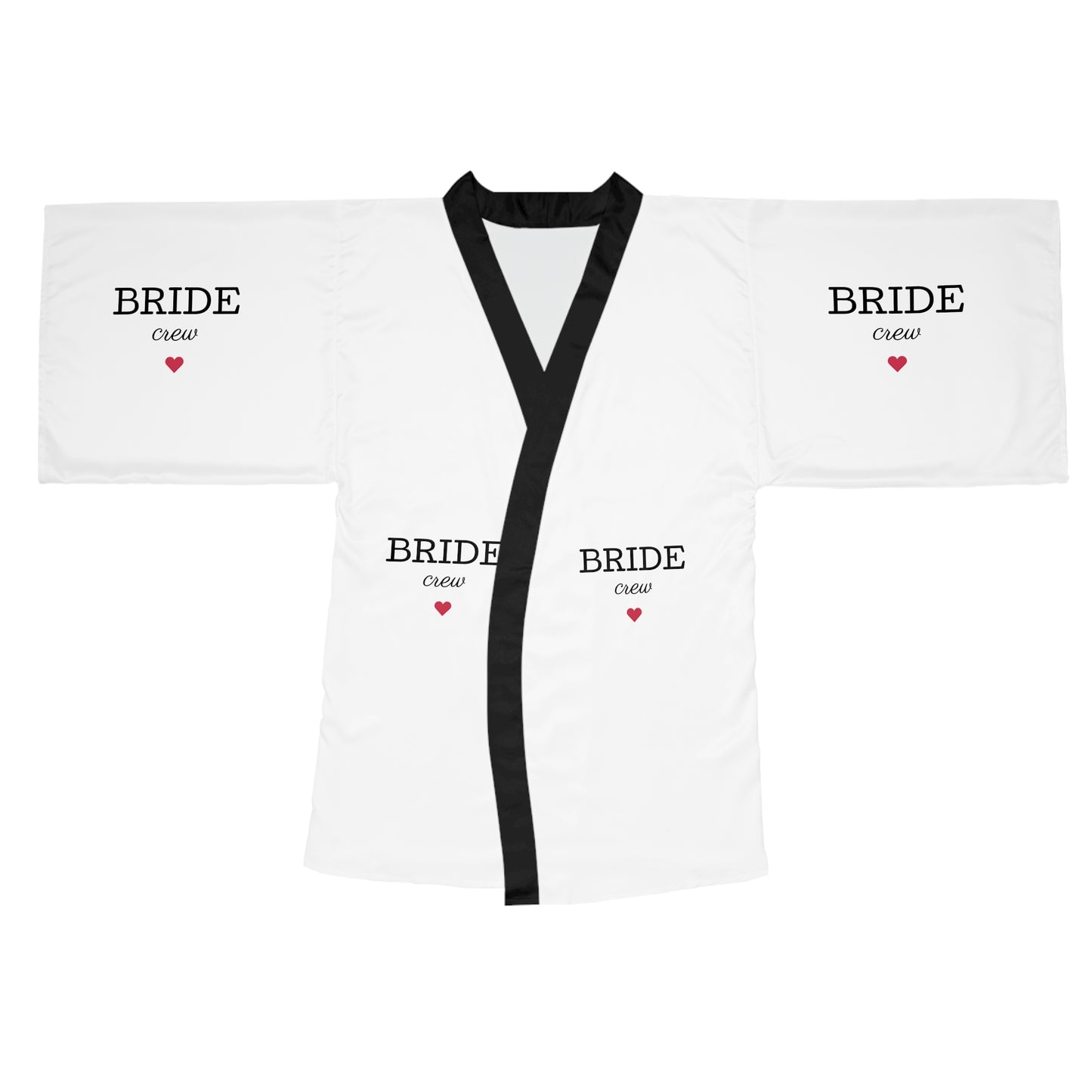 Bride Crew Kimono Robe — Bridesmaid Getting Ready Robe with Heart