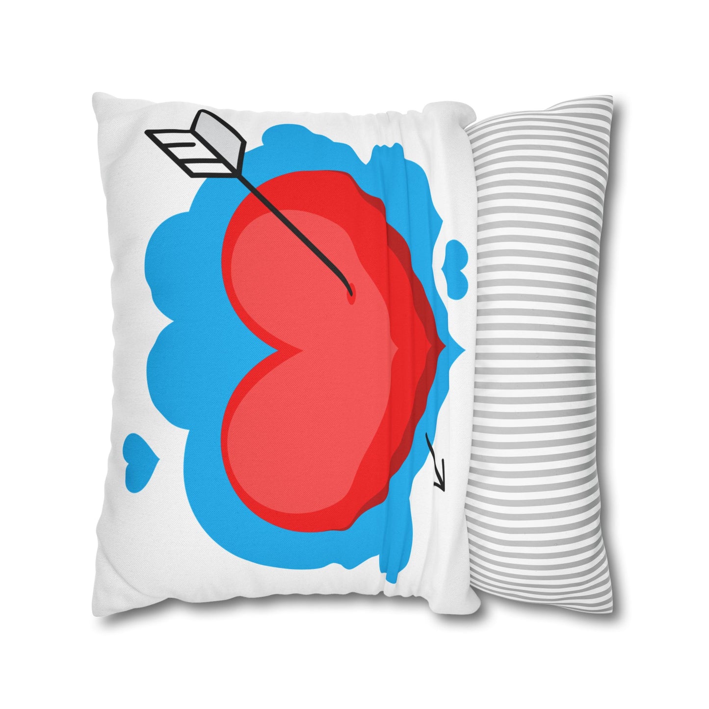 Heart with Arrow Decorative Pillow – Cute Valentine Accent Cushion