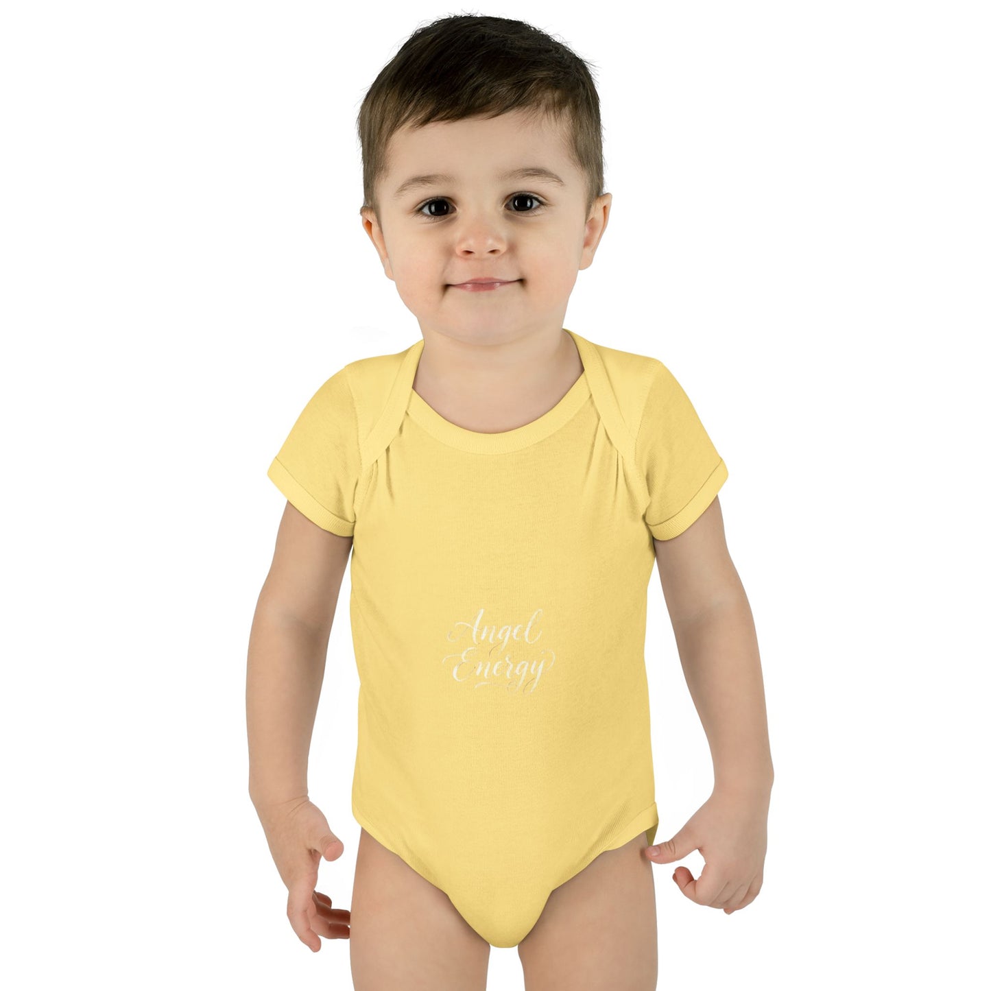 Infant Bodysuit - 'Angel Energy' Cute Baby Onesie (Newborn to 24M)