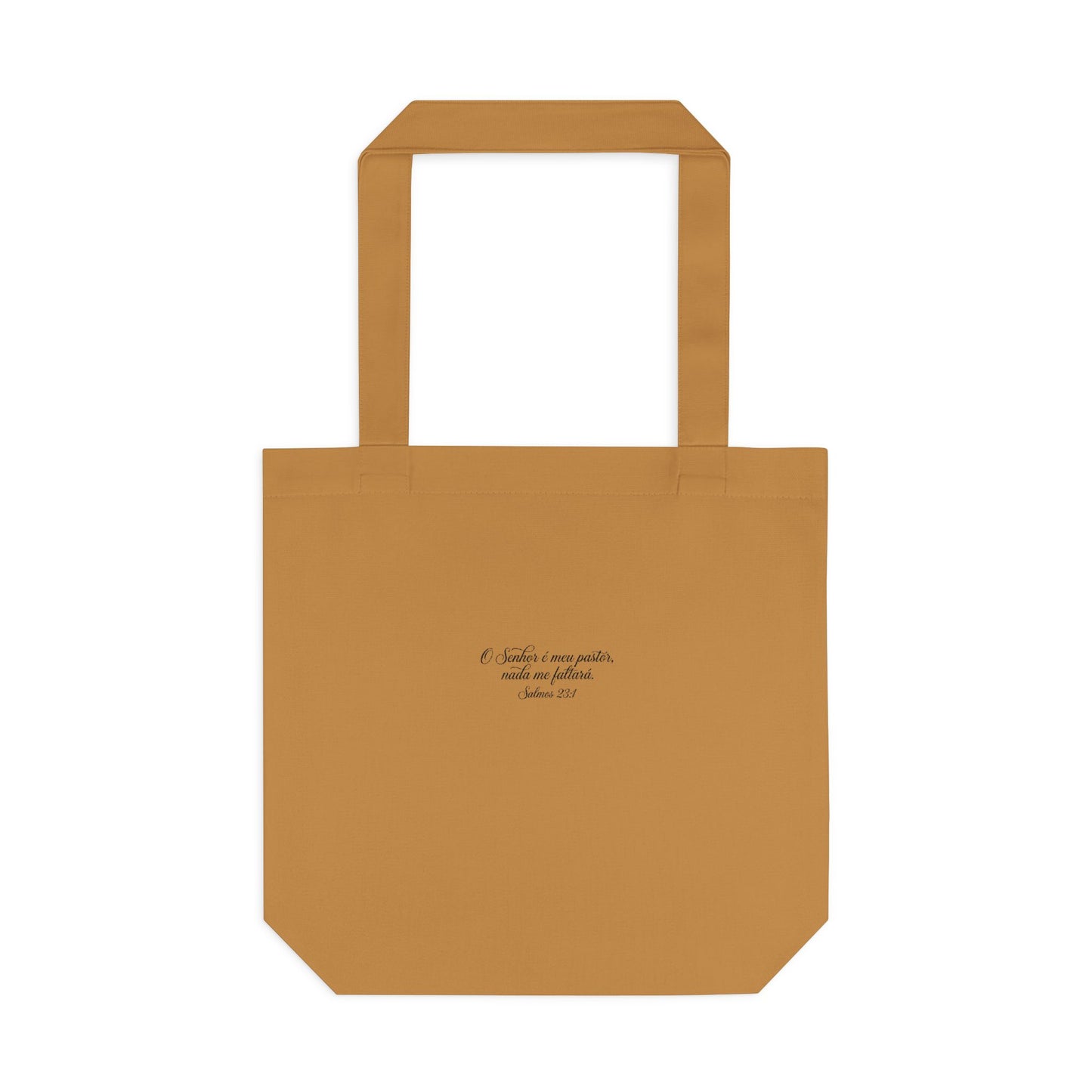 Bolsa Tote de Algodão Preto — “O Senhor é o Meu Pastor” | Salmos 23:1