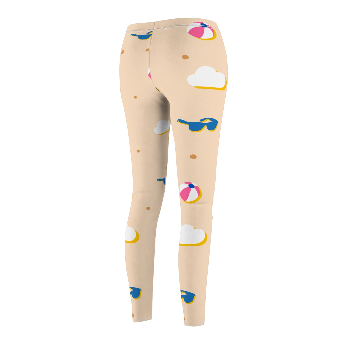 Beach Ball & Sunglasses Leggings — Women’s Summer Casual AOP Leggings