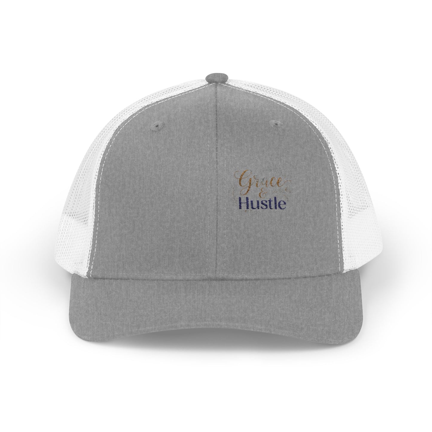 Hustle Snapback Trucker Cap – Embroidered 'Hustle' Logo Mesh Hat