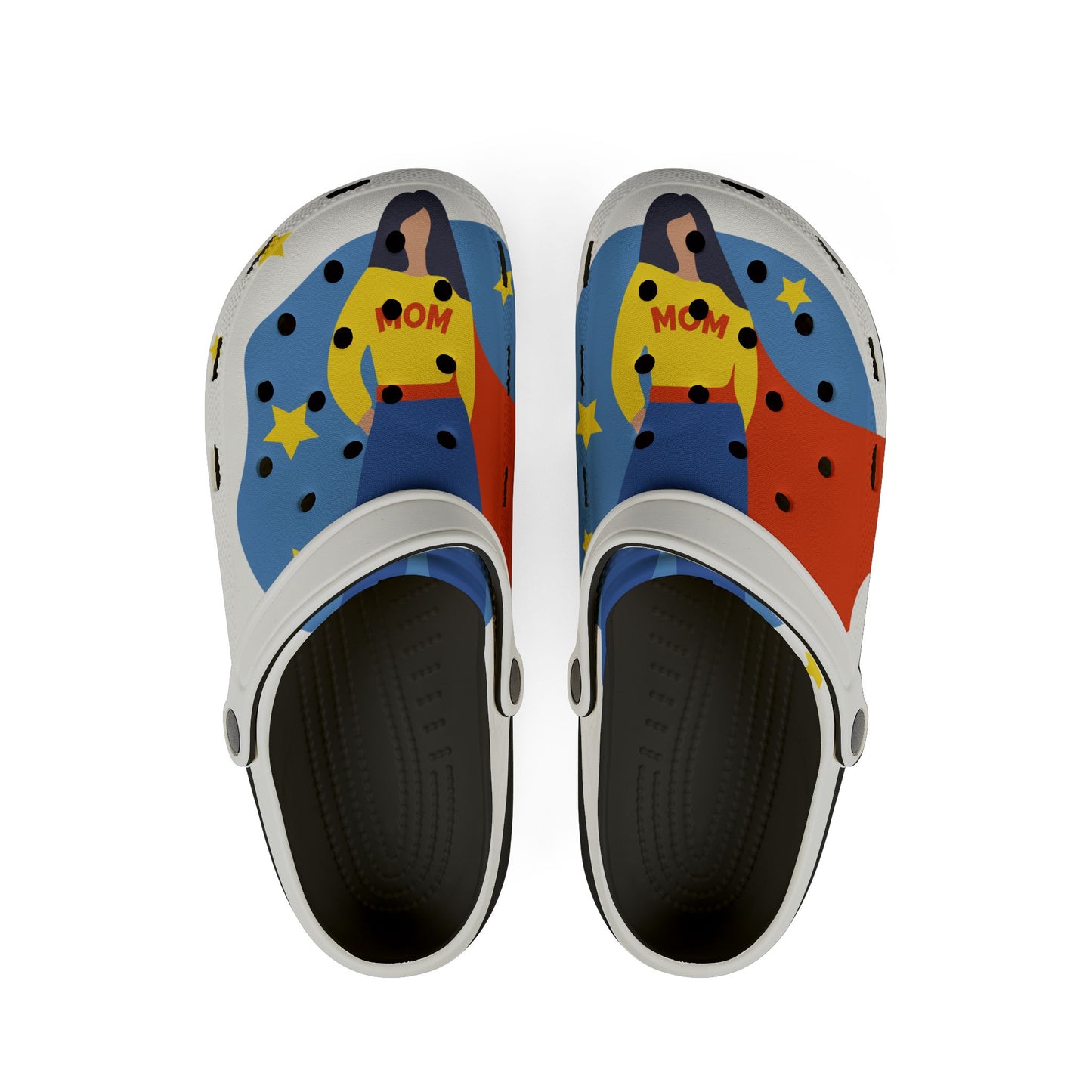Mom Superhero EVA Foam Clogs — Colorful Mother's Day Slip‑On Shoes