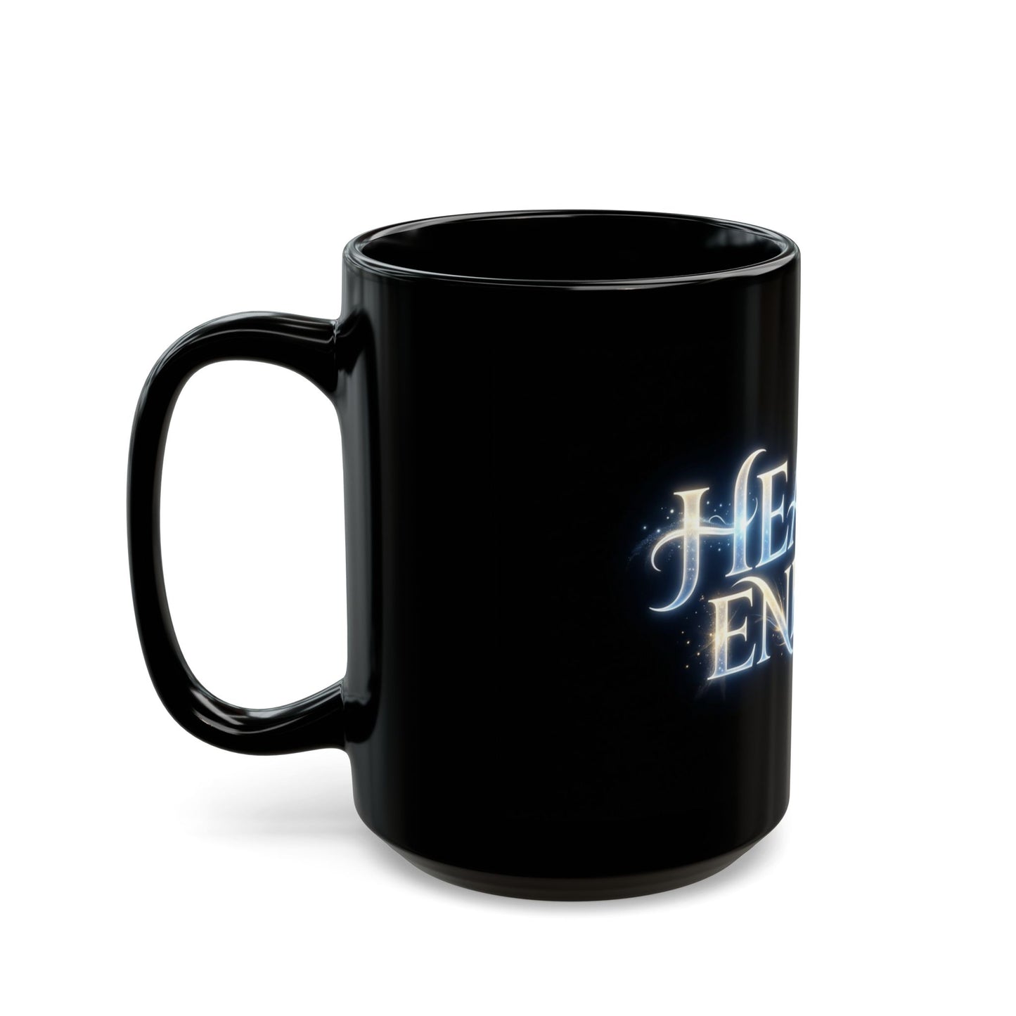 Heaven Energy Black Coffee Mug — Celestial Script 11oz & 15oz