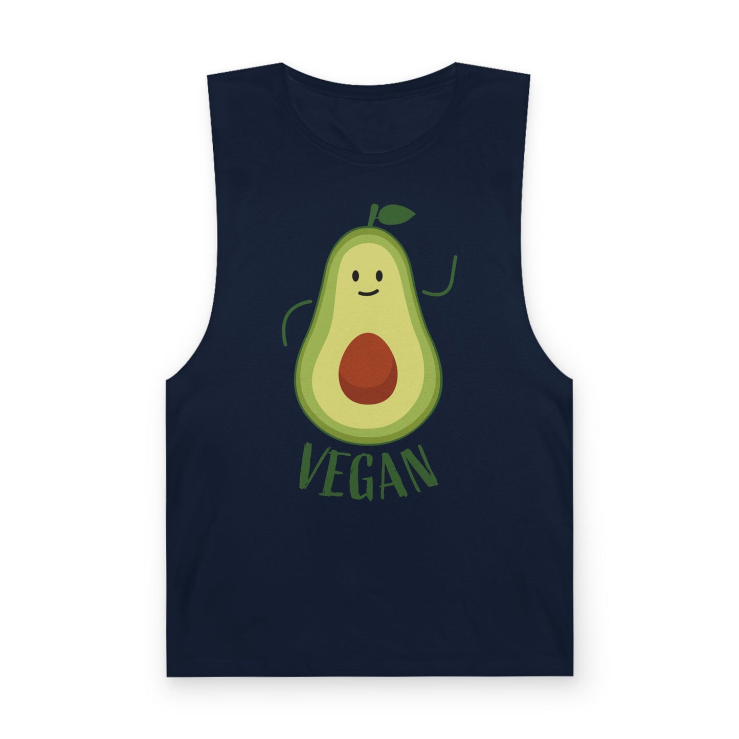 Vegan Avocado Tank Top — Cute Smiling Avocado Graphic Sleeveless Shirt