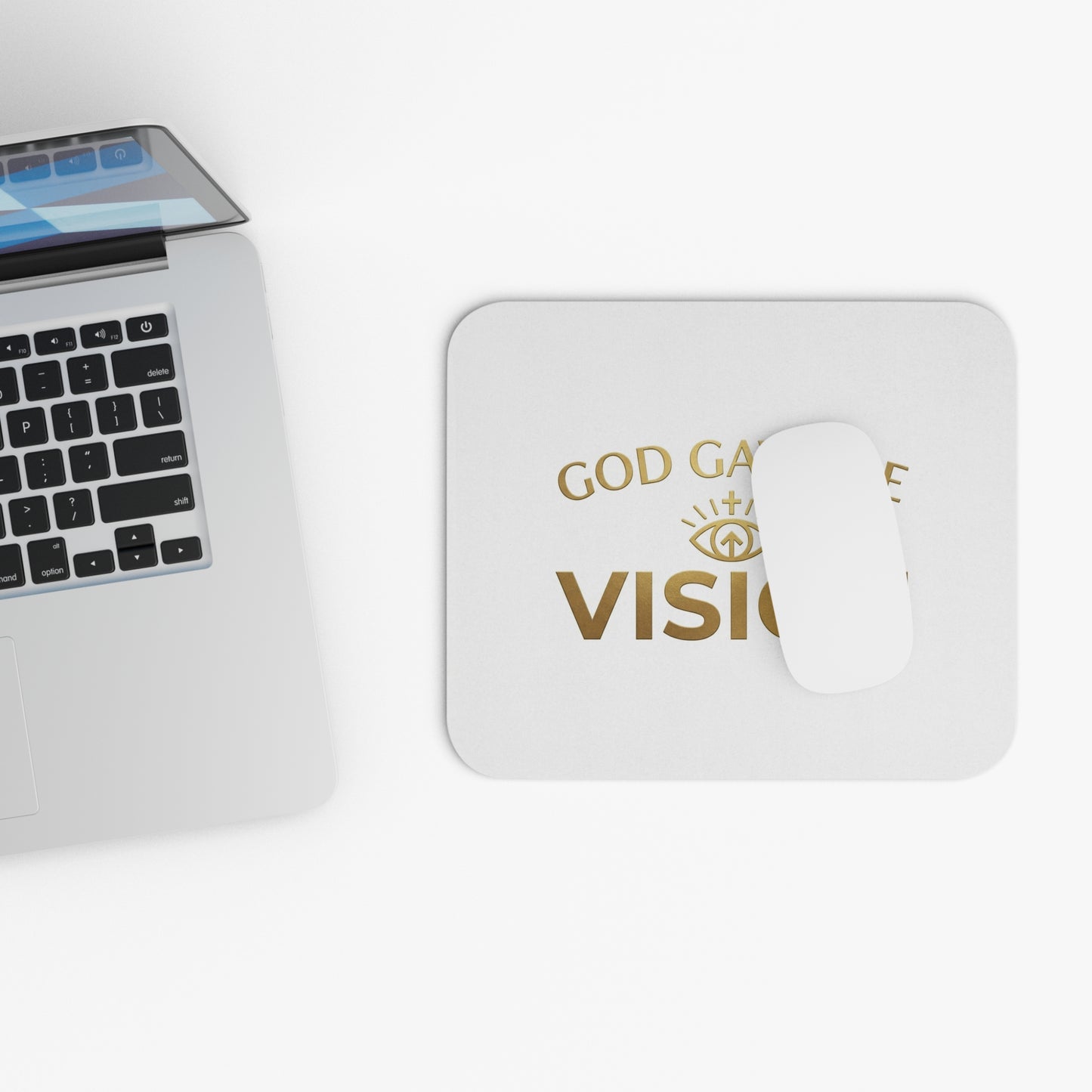 God Gave Me Vision Mouse Pad — Inspirational Christian Desk Accessory