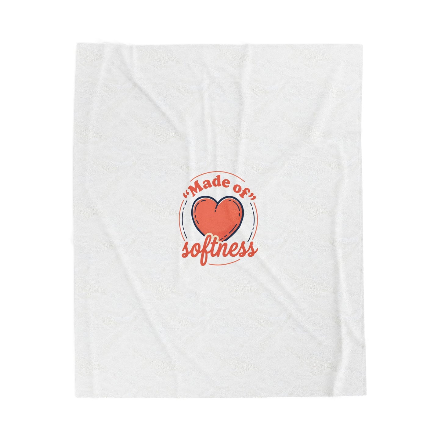 Made of Softness Velveteen Plush Blanket – Cozy Heart Design