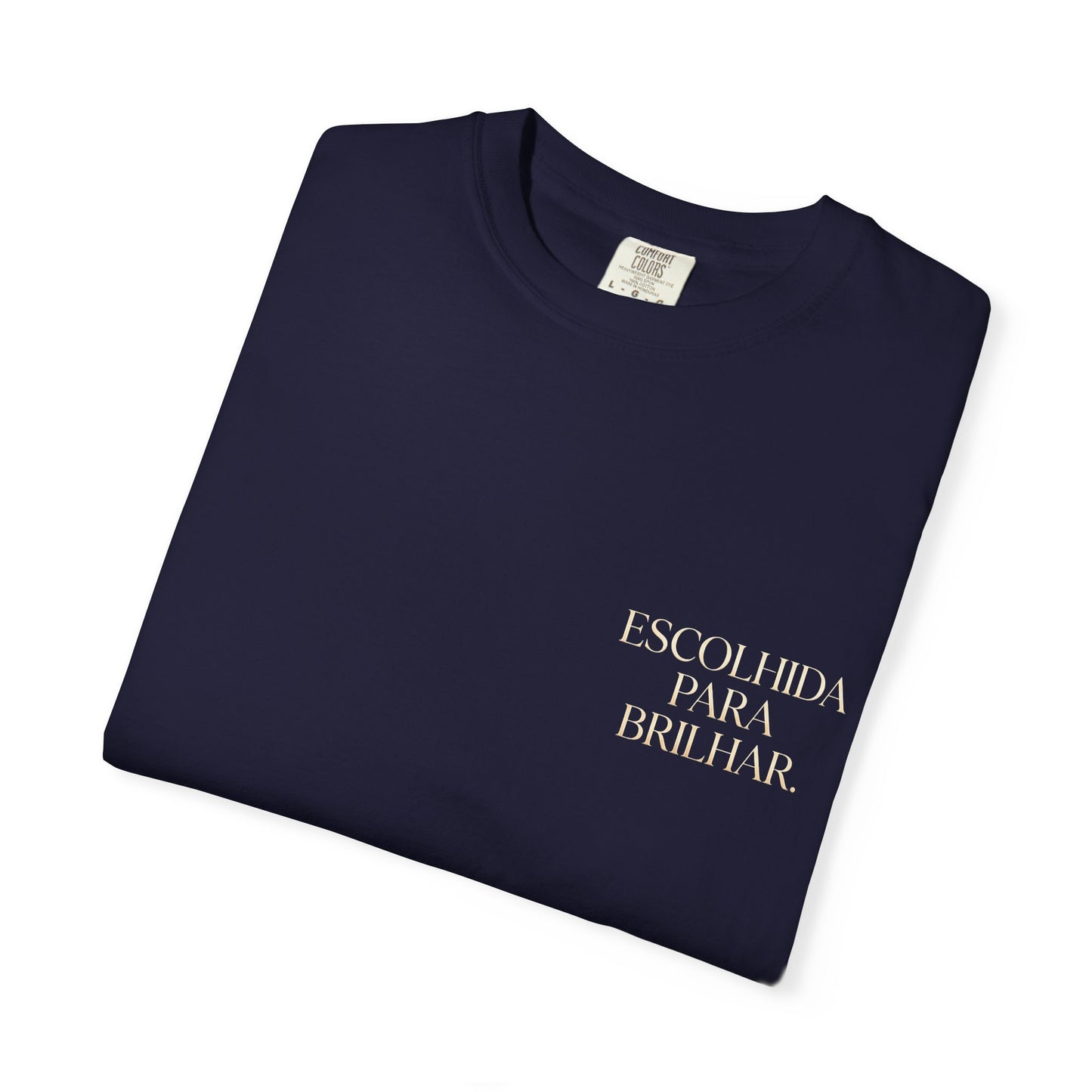 T-shirt tingida em peça "Escolhida Para Brilhar"