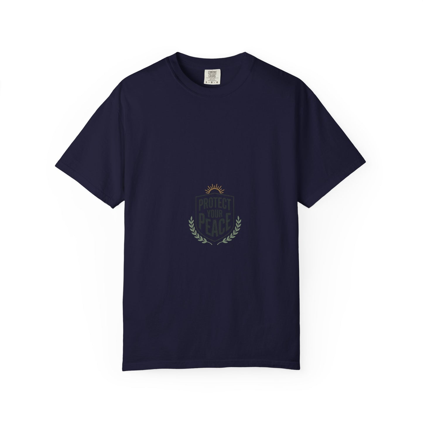 Protect Your Peace T-Shirt — Minimal Shield Graphic, Inspirational Casual Tee