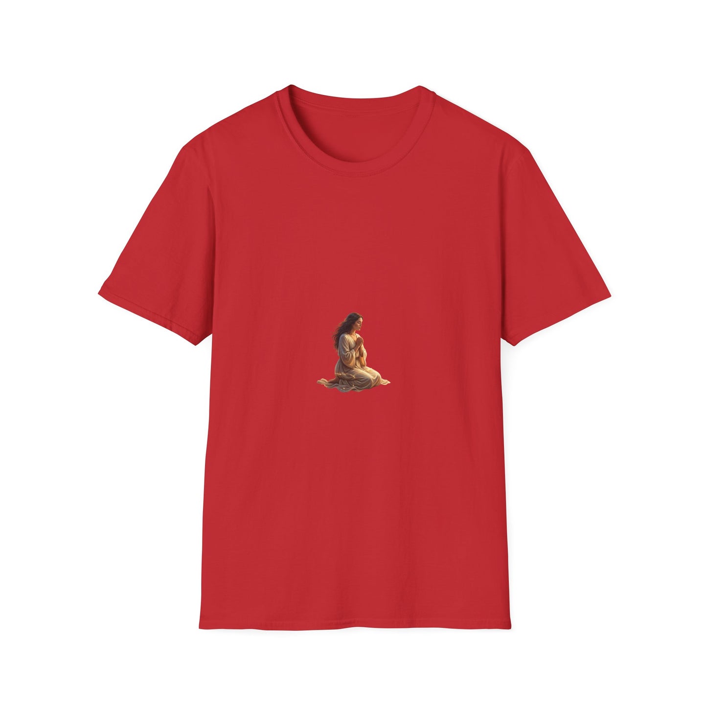 Meditating Woman Minimalist Yoga T-Shirt — Mindful Meditation Tee