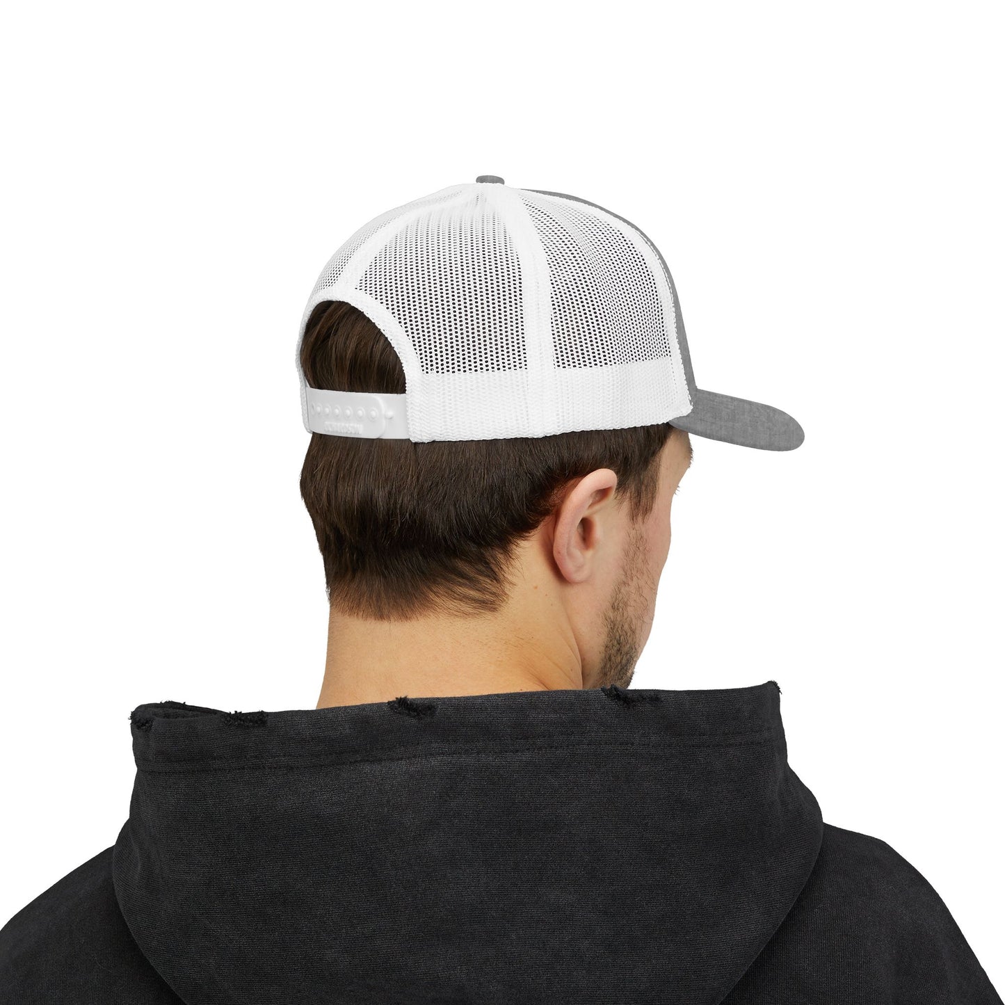 Hustle Snapback Trucker Cap – Embroidered 'Hustle' Logo Mesh Hat