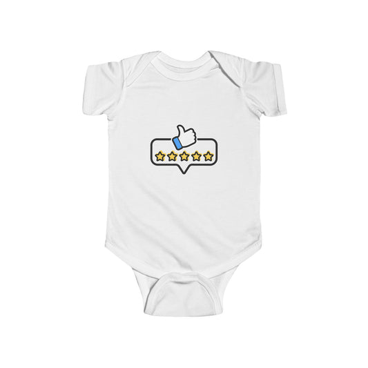 Baby Onesie — 5-Star Thumbs Up Rating Graphic