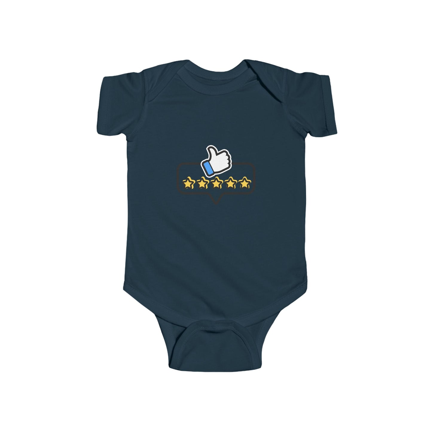 Baby Onesie — 5-Star Thumbs Up Rating Graphic