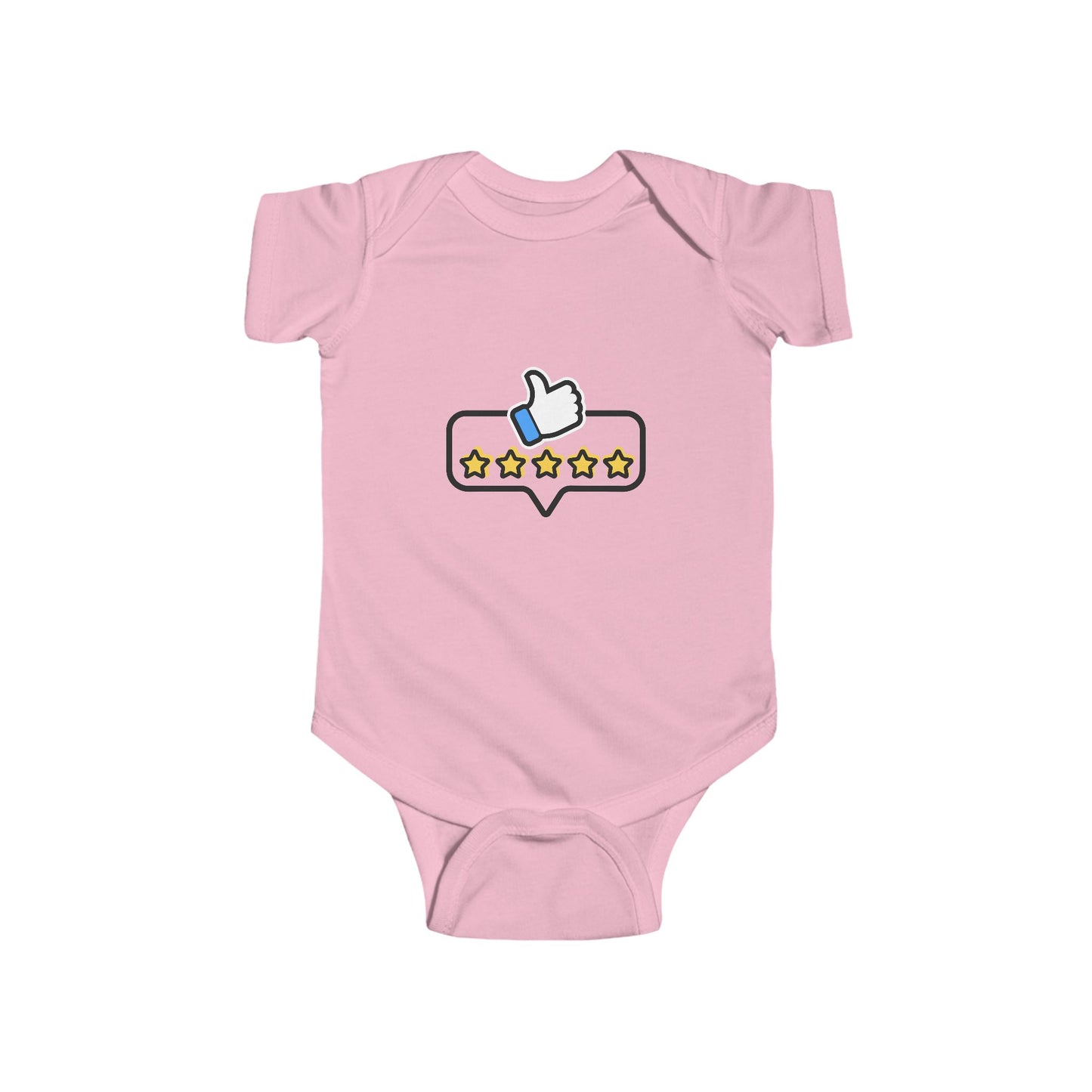 Baby Onesie — 5-Star Thumbs Up Rating Graphic