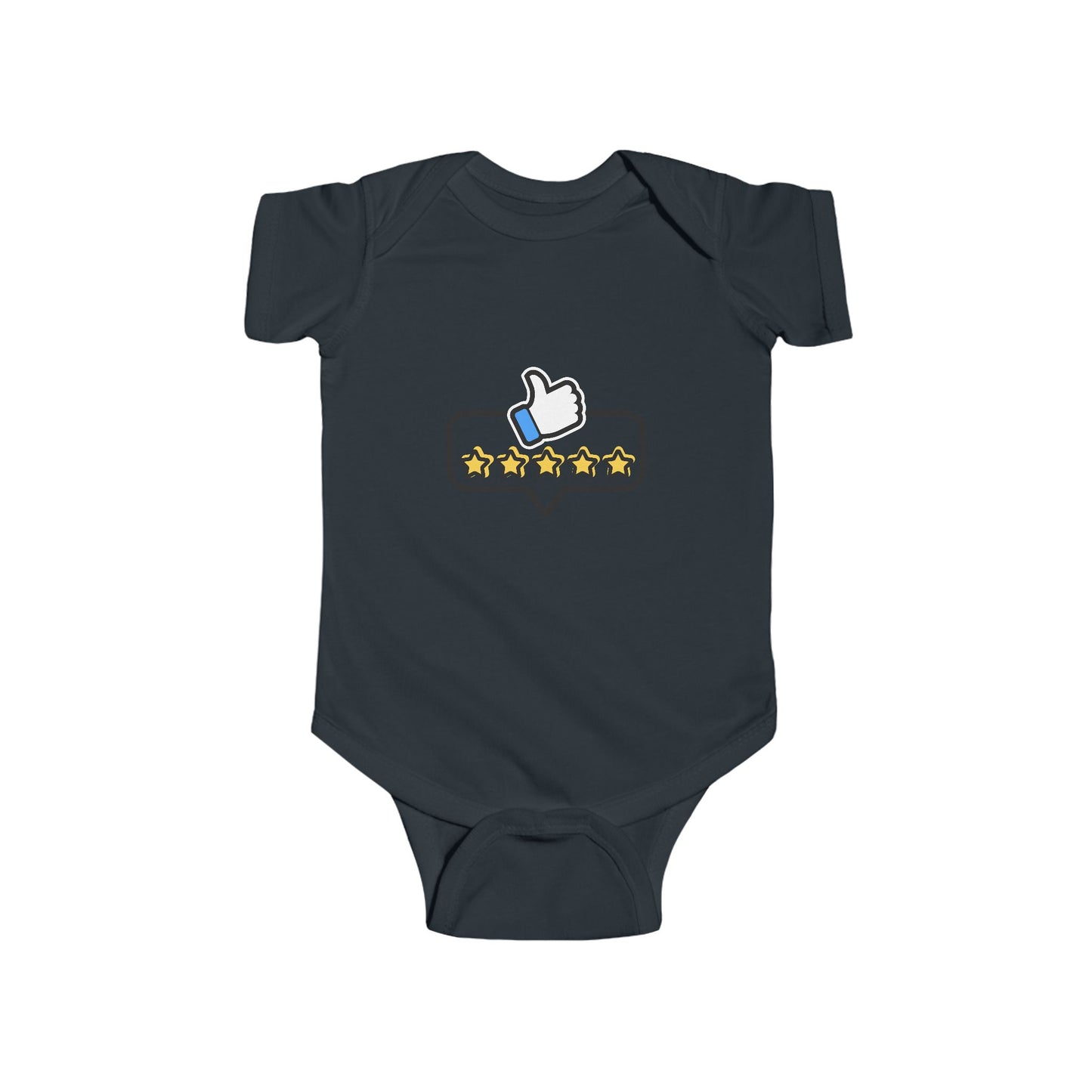 Baby Onesie — 5-Star Thumbs Up Rating Graphic