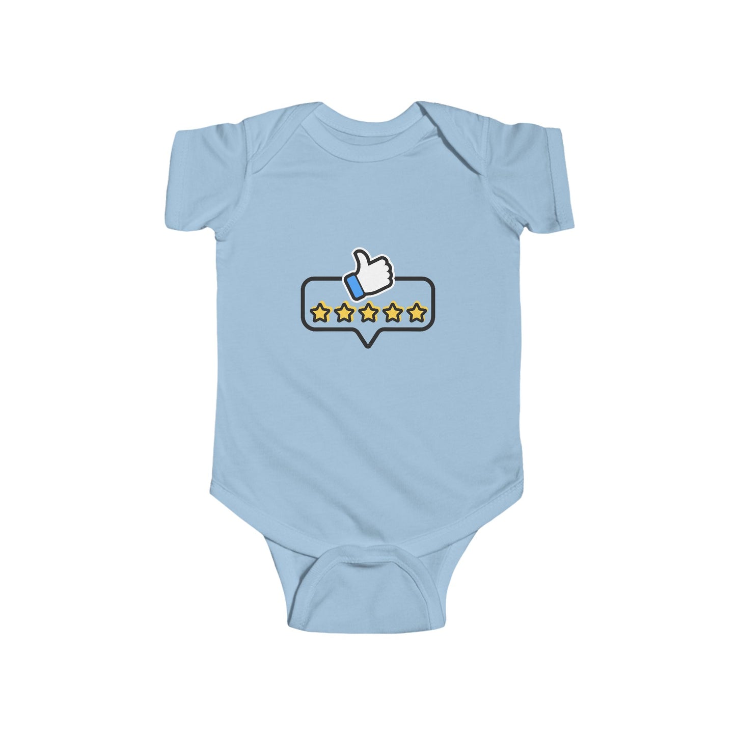 Baby Onesie — 5-Star Thumbs Up Rating Graphic
