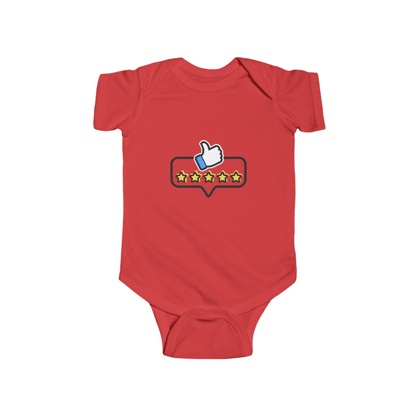 Baby Onesie — 5-Star Thumbs Up Rating Graphic