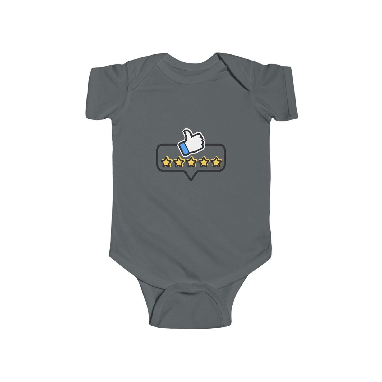 Baby Onesie — 5-Star Thumbs Up Rating Graphic