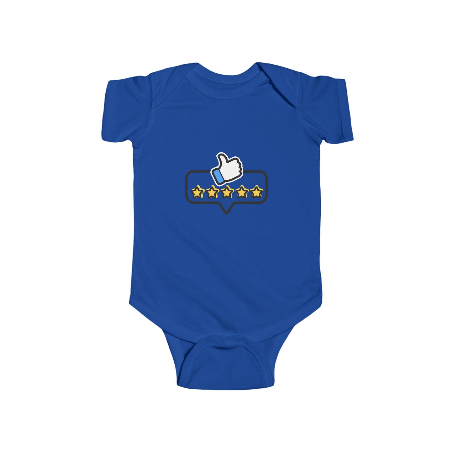 Baby Onesie — 5-Star Thumbs Up Rating Graphic