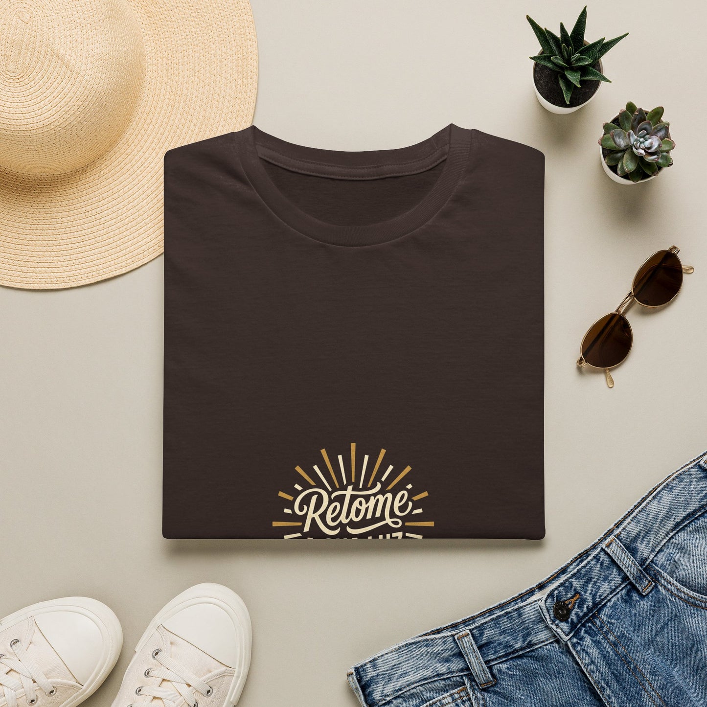 Camiseta — "Retome a sua luz" (Estampa Sunburst)