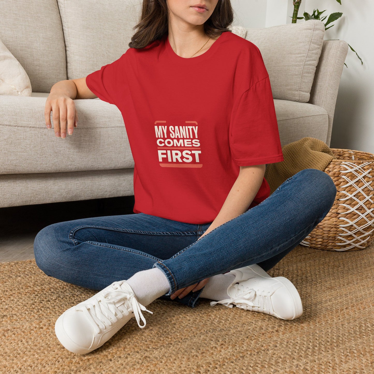 T‑Shirt — Minimal 'My Sanity Comes First' Graphic Tee