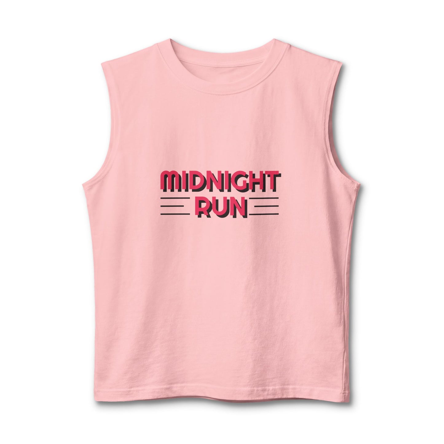 Midnight Run Muscle Tank — Retro Neon Running Tank Top