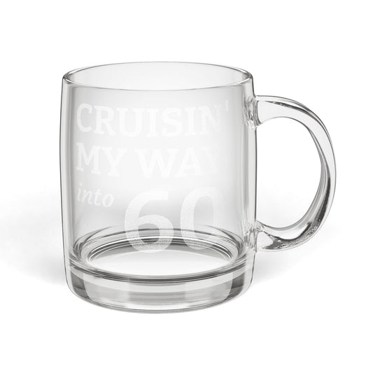 Engraved Glass Coffee Mug — 12.25 oz Clear Personalized Coffee Cup