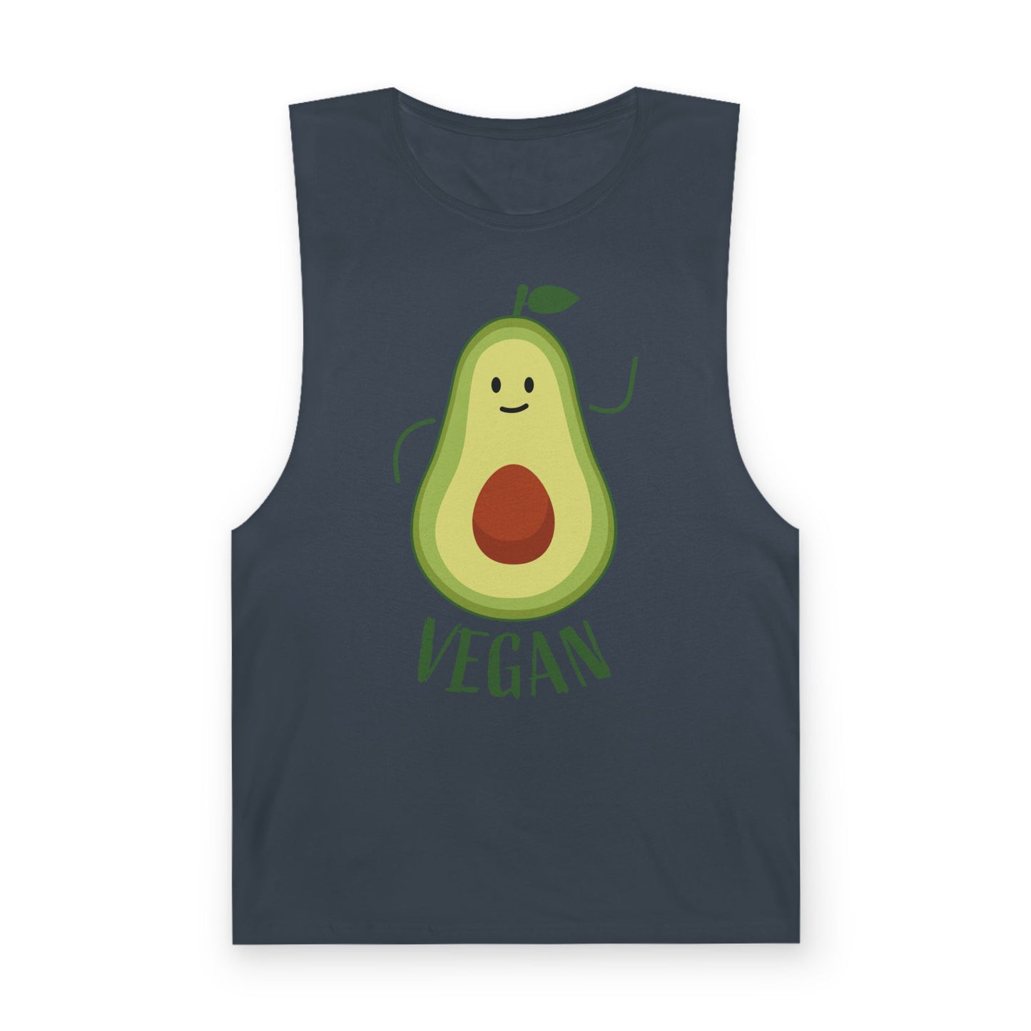 Vegan Avocado Tank Top — Cute Smiling Avocado Graphic Sleeveless Shirt