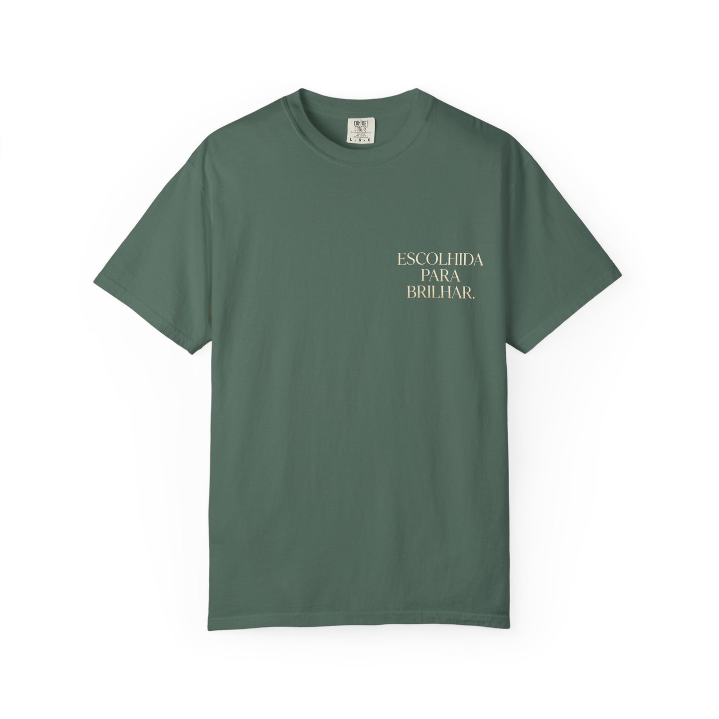 T-shirt tingida em peça "Escolhida Para Brilhar"
