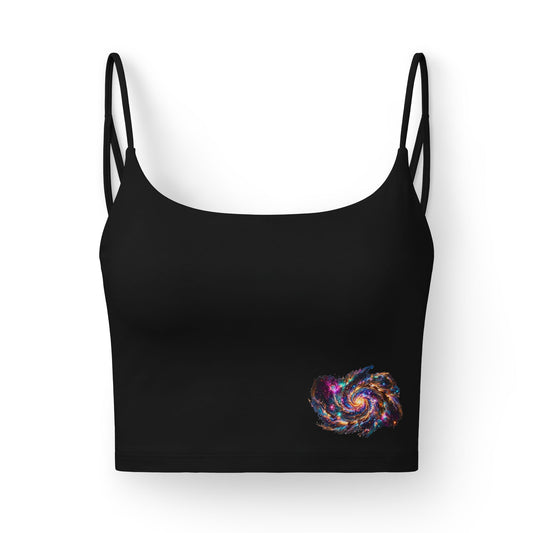 Galaxy Swirl Women's Luxe Bra — Cosmic Spiral Crop Bralette