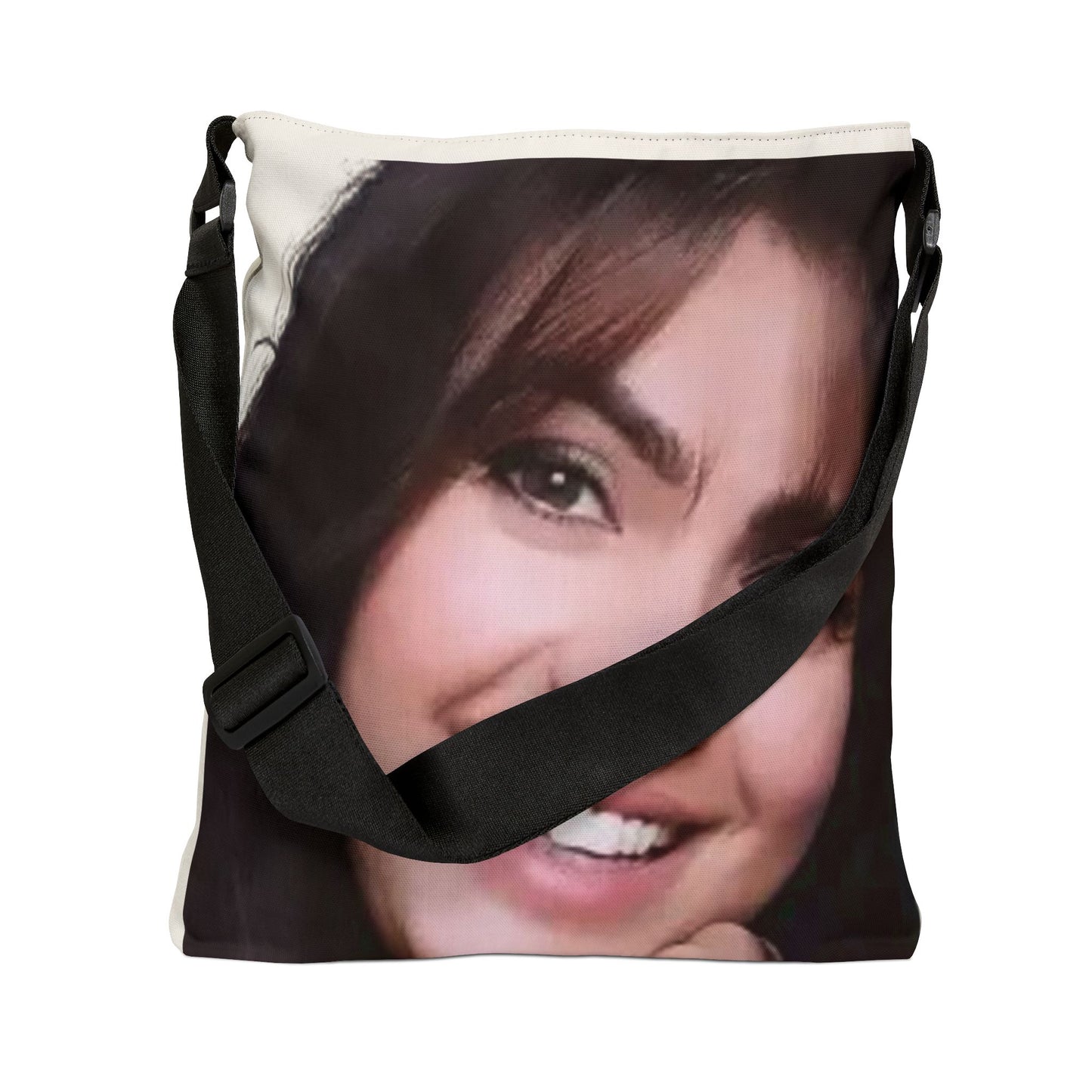 Bolsa Tote Ajustável Personalizada — Foto + Versículo “Porque Deus…” | João 3:16