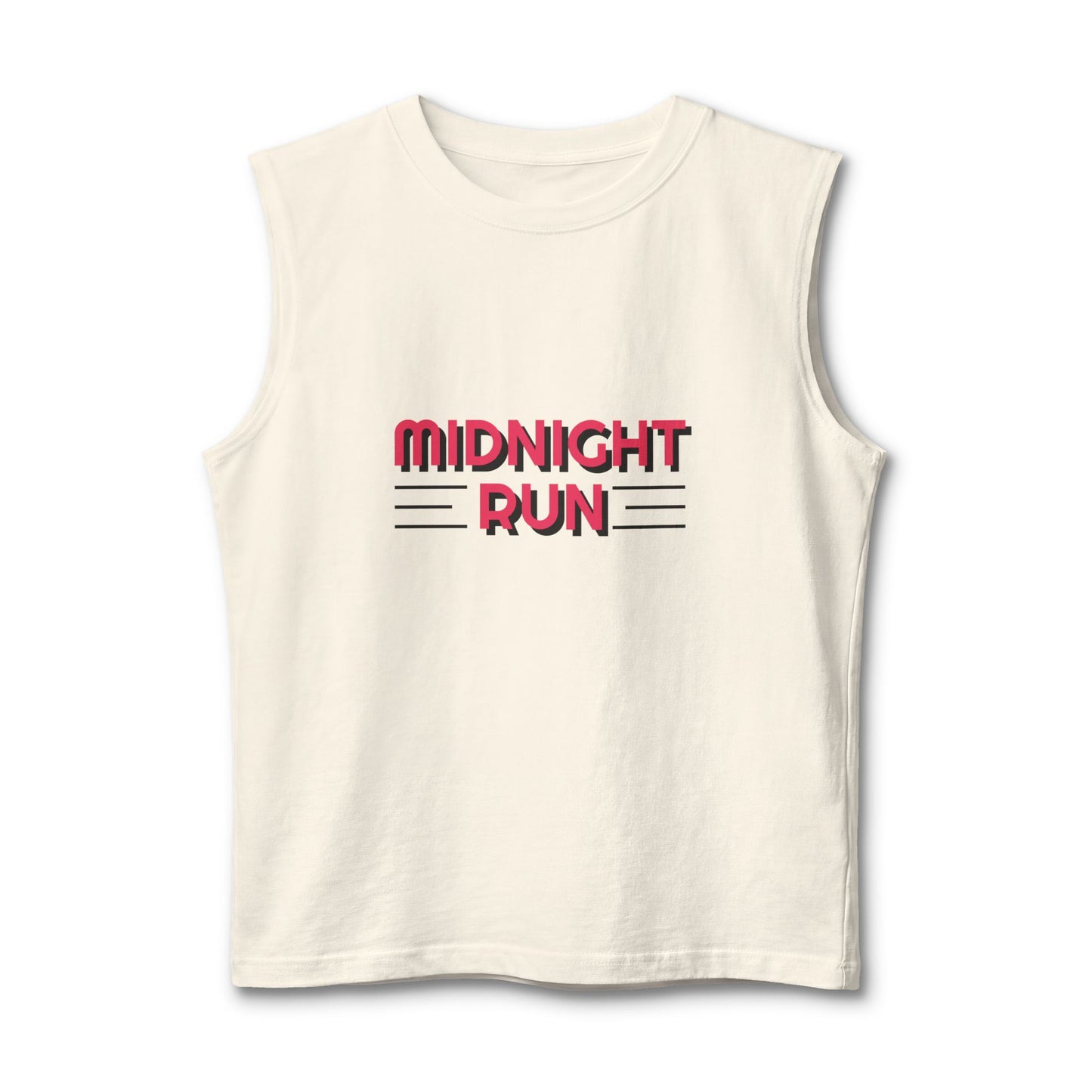 Midnight Run Muscle Tank — Retro Neon Running Tank Top