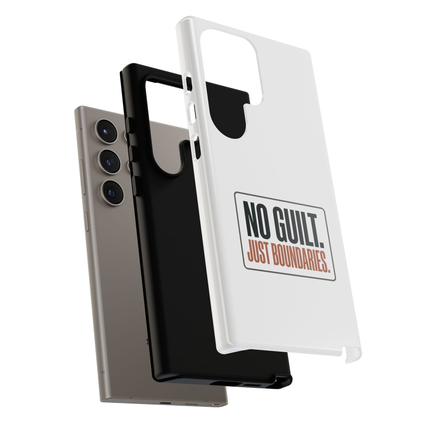 Phone Case — “No Guilt. Just Boundaries.” Motivational Protective Case
