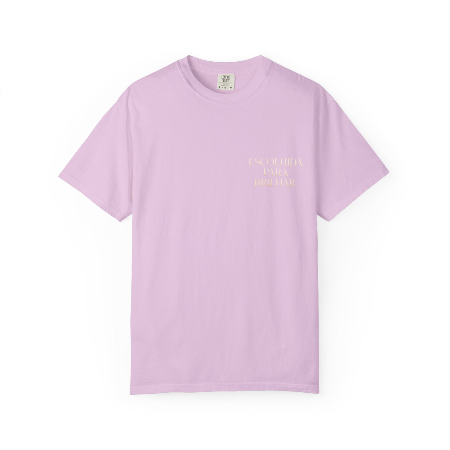 T-shirt tingida em peça "Escolhida Para Brilhar"