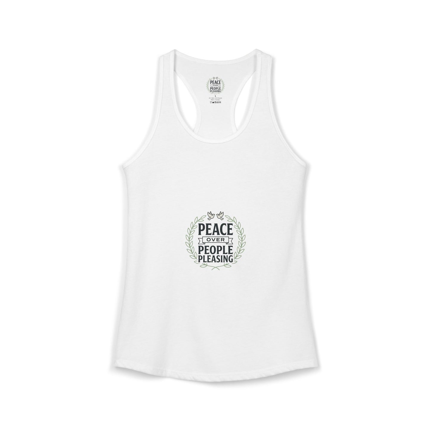 Peace Over People Pleasing Ideal Racerback Tank
