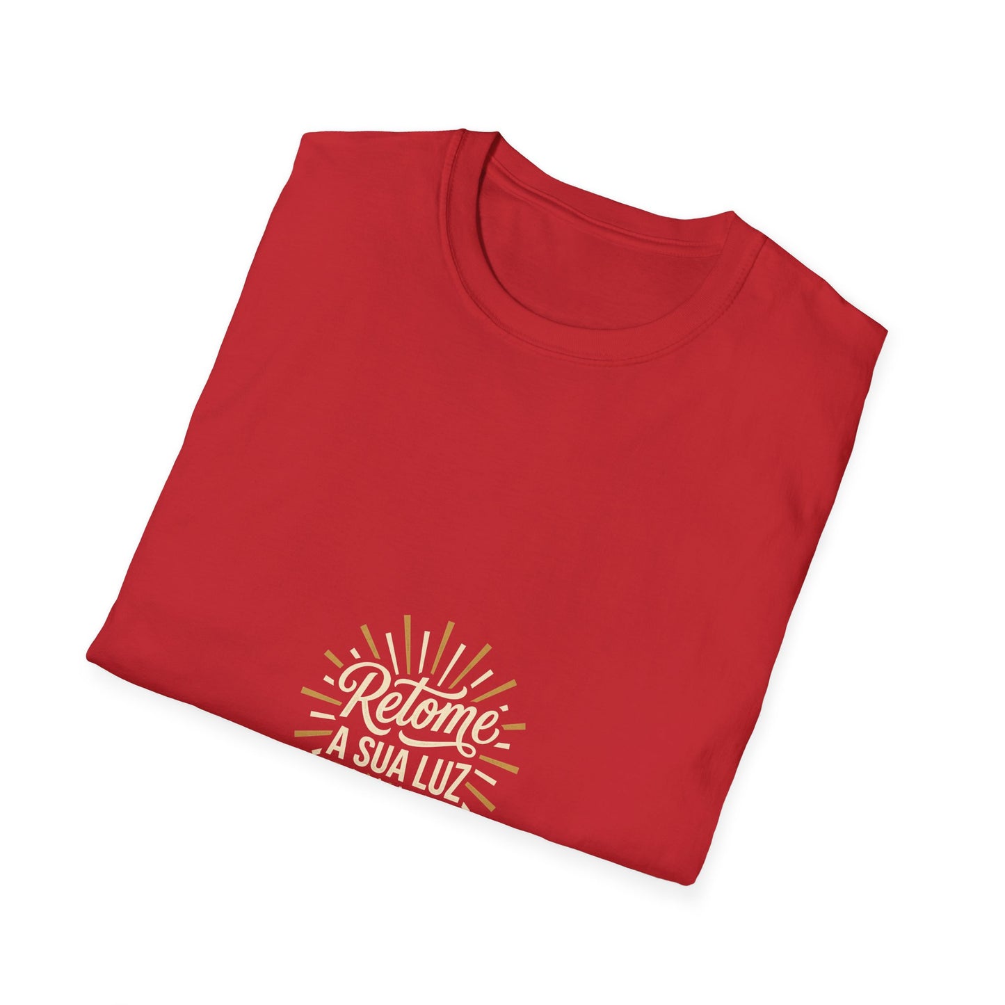 Camiseta — "Retome a sua luz" (Estampa Sunburst)