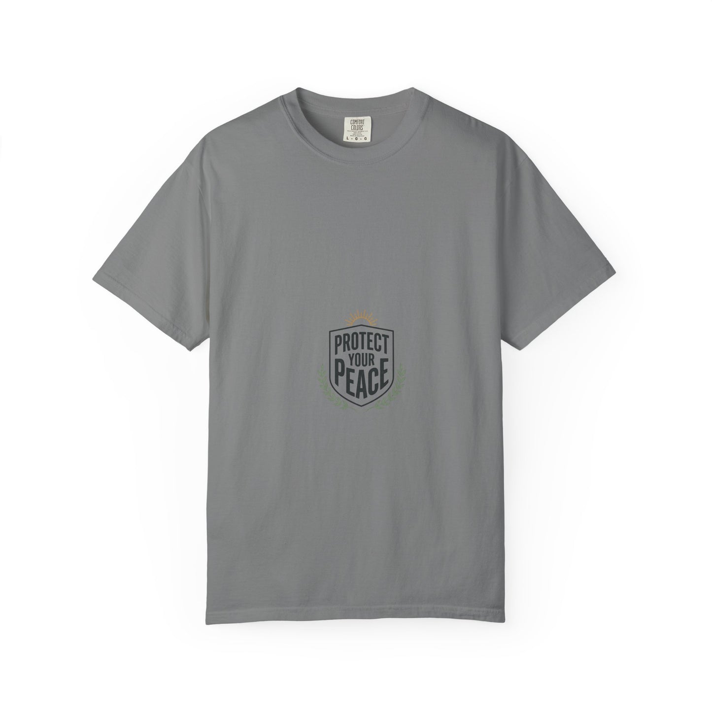 Protect Your Peace T-Shirt — Minimal Shield Graphic, Inspirational Casual Tee