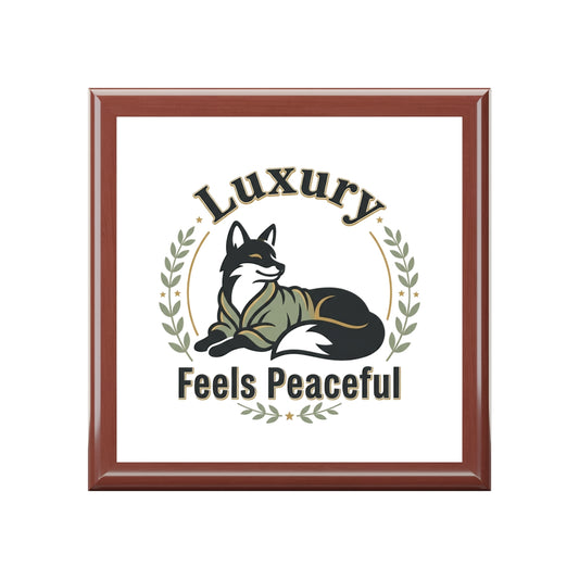 Luxury Feels Peaceful Jewelry Box — Elegant Fox Design