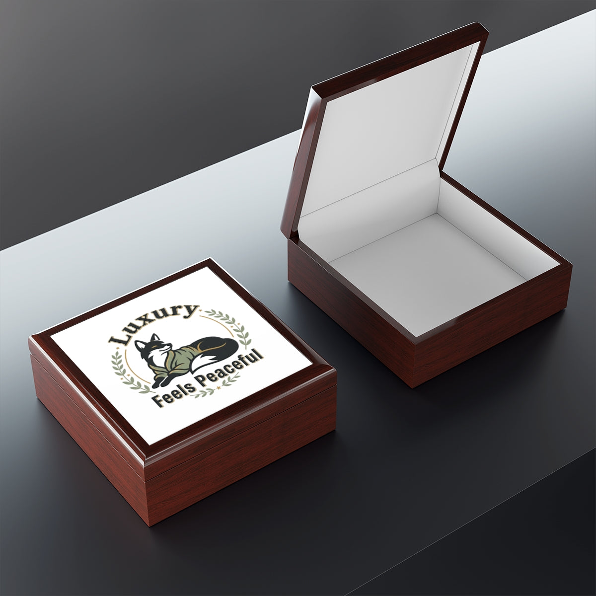 Luxury Feels Peaceful Jewelry Box — Elegant Fox Design