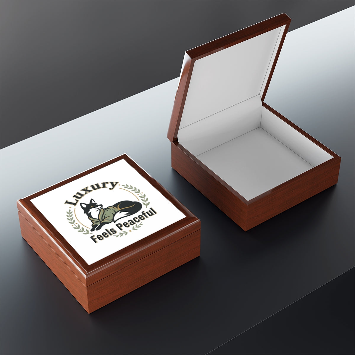 Luxury Feels Peaceful Jewelry Box — Elegant Fox Design
