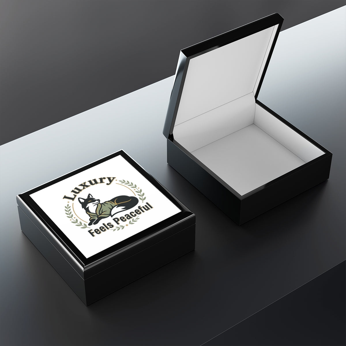 Luxury Feels Peaceful Jewelry Box — Elegant Fox Design