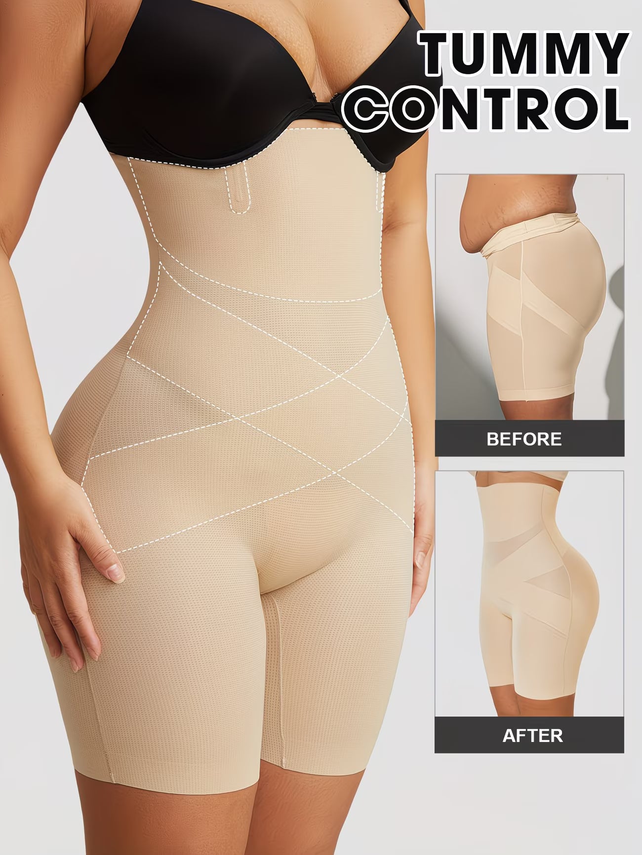 IronCurve™ Steel-Boned Shapewear Bodysuit | Double-Layer Waist Control Cross-Strap Contouring Corset