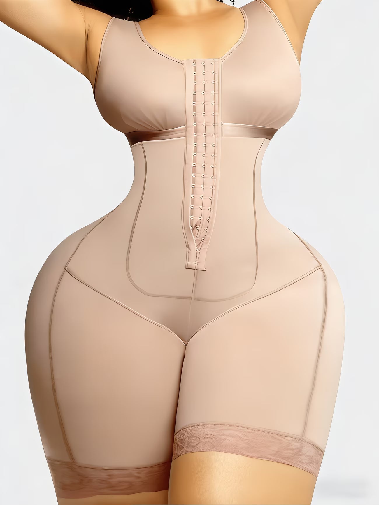 ColombianCurve™ Plus Size Faja Bodysuit | High Compression Full Body Shapewear with Butt Lift & Thigh Control
