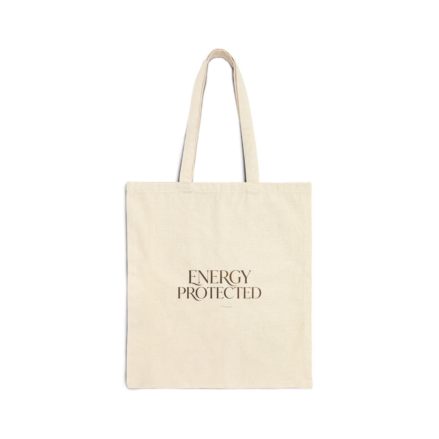 Energy Protected Cotton Tote Bag — Minimal Spiritual Canvas Shopper