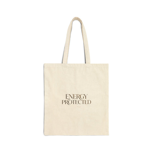 Energy Protected Cotton Tote Bag — Minimal Spiritual Canvas Shopper