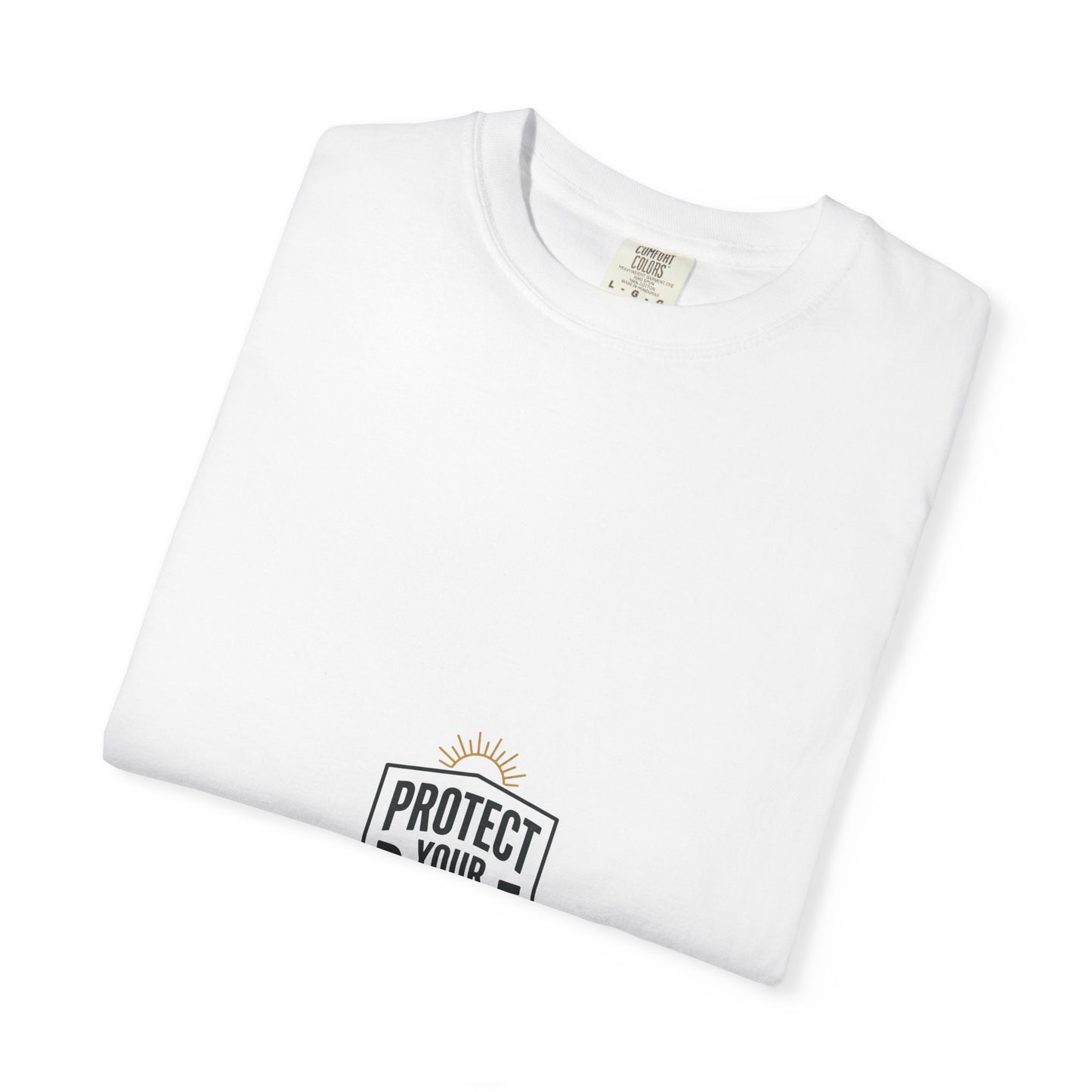 Protect Your Peace T-Shirt — Minimal Shield Graphic, Inspirational Casual Tee