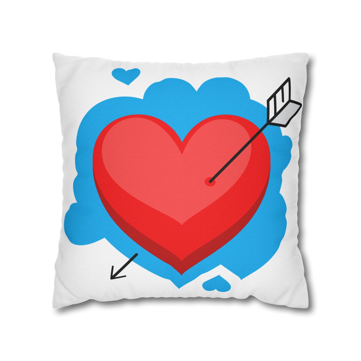 Heart with Arrow Decorative Pillow – Cute Valentine Accent Cushion