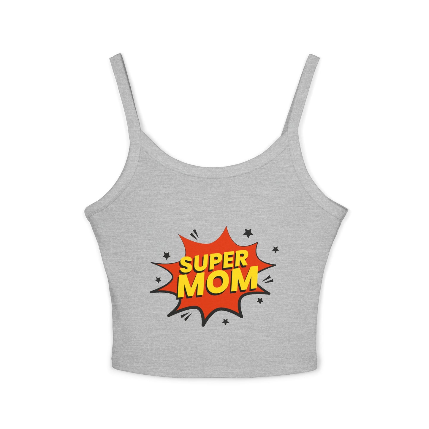 Super Mom Spaghetti Strap Tank Top – Comic-Style Mother's Day Gift