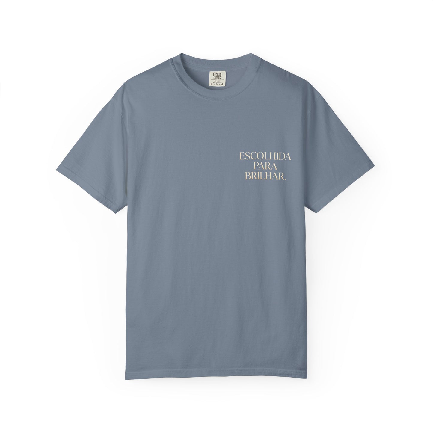 T-shirt tingida em peça "Escolhida Para Brilhar"