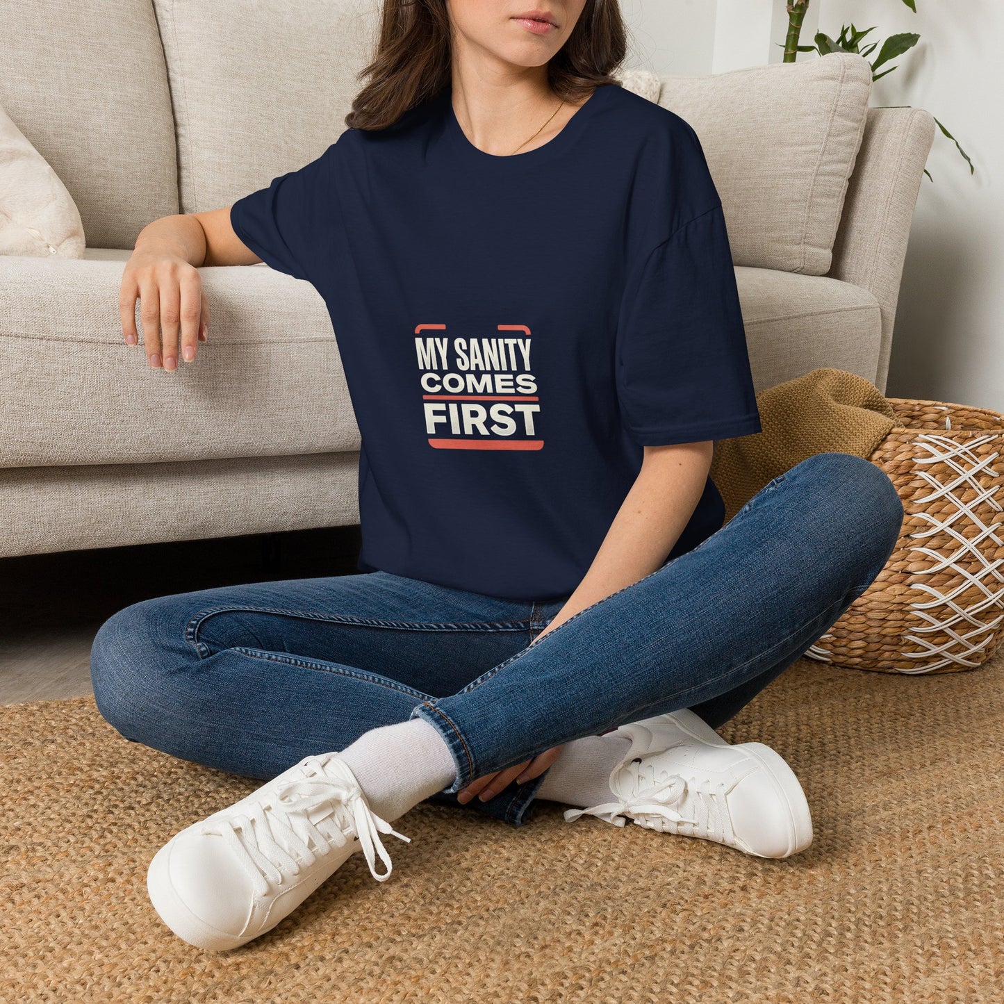 T‑Shirt — Minimal 'My Sanity Comes First' Graphic Tee